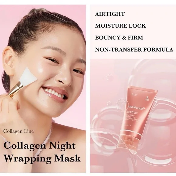 MedicuBe Collagen Night Wrapping Mask - Pink - Picture 2 of 6